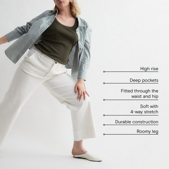 Universal standard carol high rise super stretch jeans white - Picture 1 of 3